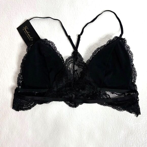 Fredericks of Hollywood Bra Bralette Lace Black Razorback Size S New - Picture 2 of 10